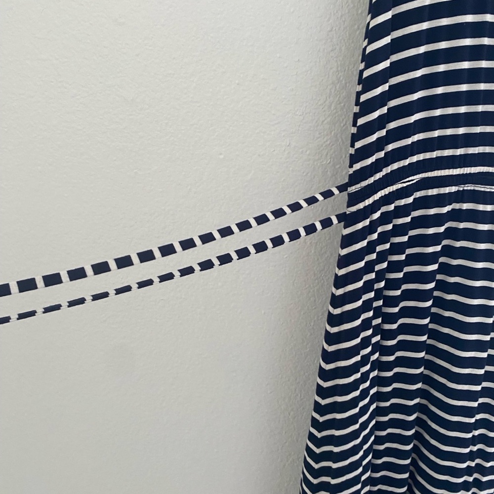 J. Crew Blue and White Halter Maxi Sundress - Picture 3 of 7